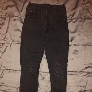 black skinny ripped jeans